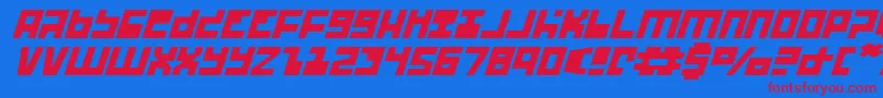 Ufohunterei-fontti – punaiset fontit sinisellä taustalla