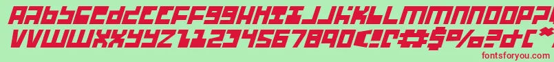 Ufohunterei Font – Red Fonts on Green Background