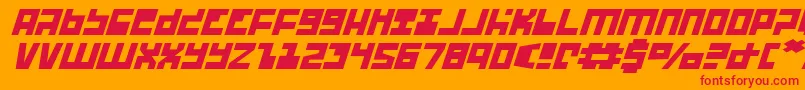 Ufohunterei Font – Red Fonts on Orange Background