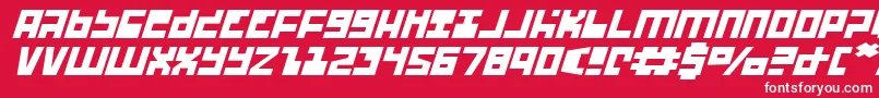 Ufohunterei Font – White Fonts on Red Background