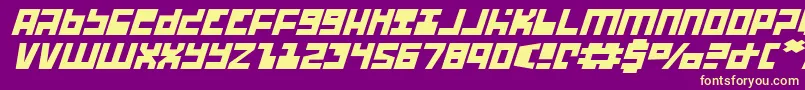 Police Ufohunterei – polices jaunes sur fond violet