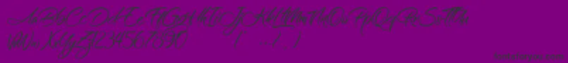 OnTheRings-Schriftart – Schwarze Schriften auf violettem Hintergrund