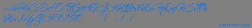 OnTheRings Font – Blue Fonts on Gray Background