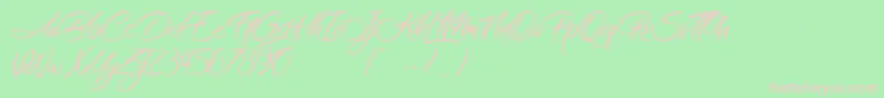 OnTheRings Font – Pink Fonts on Green Background