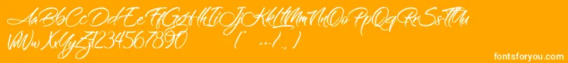 OnTheRings Font – White Fonts on Orange Background