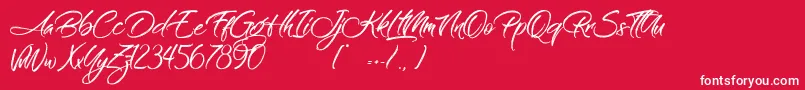 フォントOnTheRings – 赤い背景に白い文字