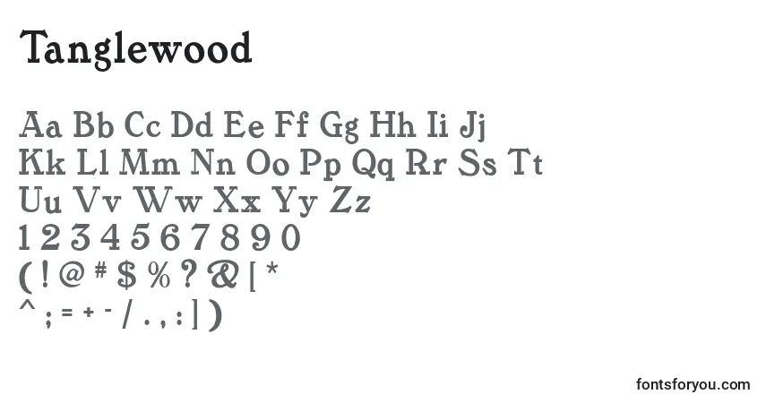 Tanglewood Font – alphabet, numbers, special characters