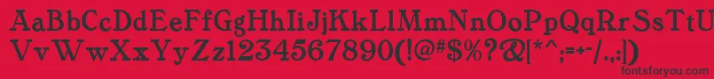 Tanglewood Font – Black Fonts on Red Background