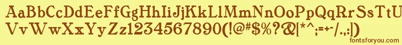Tanglewood Font – Brown Fonts on Yellow Background