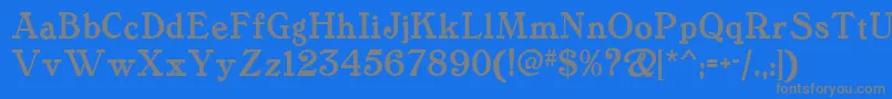 Tanglewood Font – Gray Fonts on Blue Background