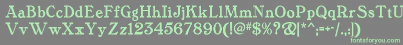 Tanglewood Font – Green Fonts on Gray Background