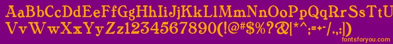 Tanglewood Font – Orange Fonts on Purple Background