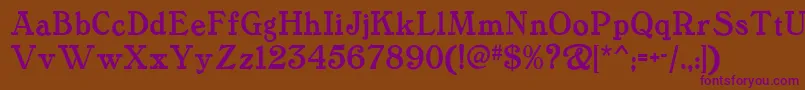 Tanglewood Font – Purple Fonts on Brown Background