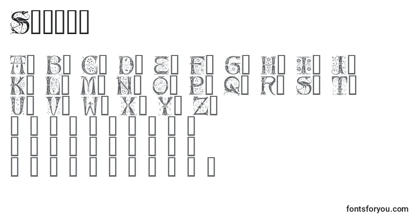 Fuente Silvus - alfabeto, números, caracteres especiales