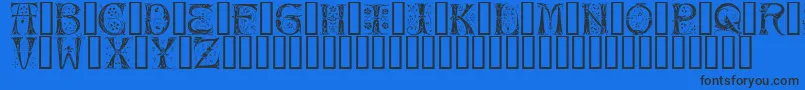 Silvus Font – Black Fonts on Blue Background