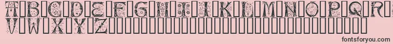 Silvus-Schriftart – Schwarze Schriften auf rosa Hintergrund
