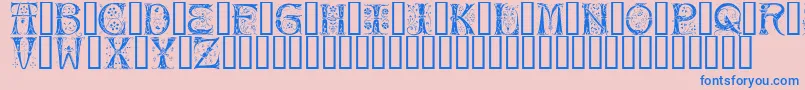 Silvus-fontti – siniset fontit vaaleanpunaisella taustalla