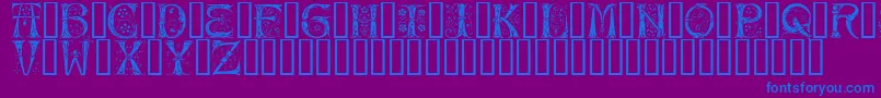 Silvus-fontti – siniset fontit violetilla taustalla