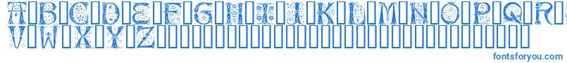 Silvus-Schriftart – Blaue Schriften auf weißem Hintergrund