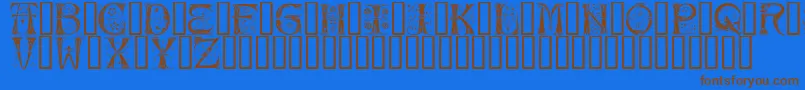 Шрифт Silvus – коричневые шрифты на синем фоне