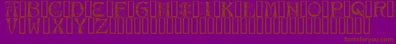 Silvus-Schriftart – Braune Schriften auf violettem Hintergrund
