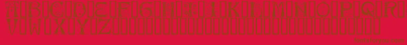 Czcionka Silvus – brązowe czcionki na czerwonym tle