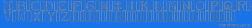 Silvus-fontti – harmaat kirjasimet sinisellä taustalla