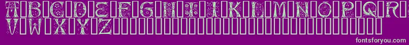 フォントSilvus – 紫の背景に緑のフォント