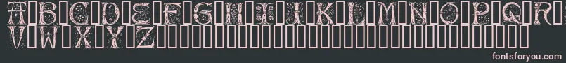 Silvus-fontti – vaaleanpunaiset fontit mustalla taustalla