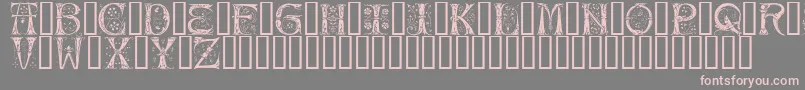 フォントSilvus – 灰色の背景にピンクのフォント