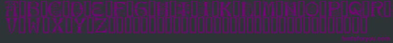 Silvus-fontti – violetit fontit mustalla taustalla