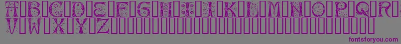 フォントSilvus – 紫色のフォント、灰色の背景