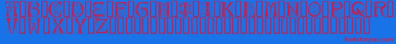 Silvus Font – Red Fonts on Blue Background