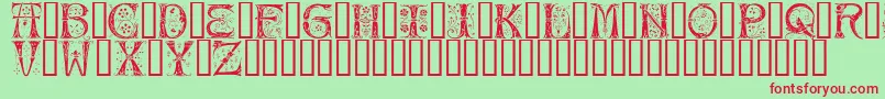 フォントSilvus – 赤い文字の緑の背景