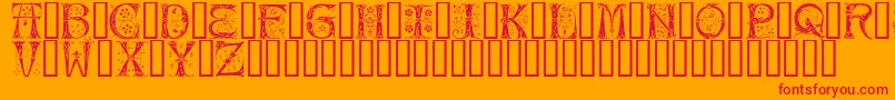 Silvus Font – Red Fonts on Orange Background