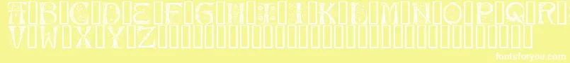 フォントSilvus – 黄色い背景に白い文字