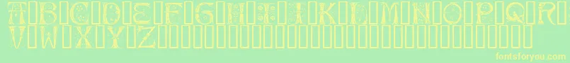 Silvus-fontti – keltaiset fontit vihreällä taustalla