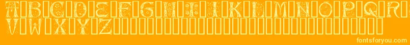 Silvus Font – Yellow Fonts on Orange Background