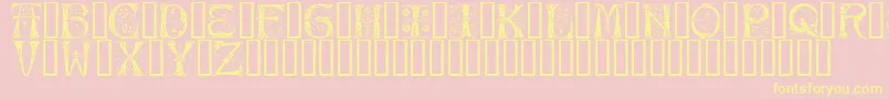 Silvus-fontti – keltaiset fontit vaaleanpunaisella taustalla