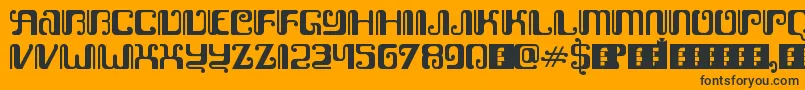 KemasyuranJawa Font – Black Fonts on Orange Background