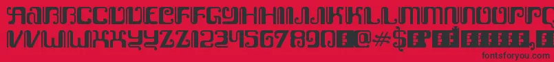 KemasyuranJawa Font – Black Fonts on Red Background