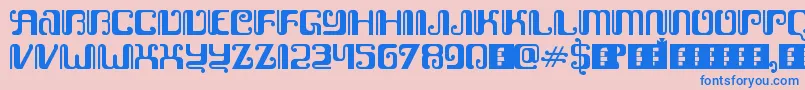 KemasyuranJawa Font – Blue Fonts on Pink Background