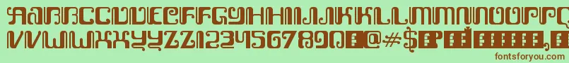 KemasyuranJawa Font – Brown Fonts on Green Background