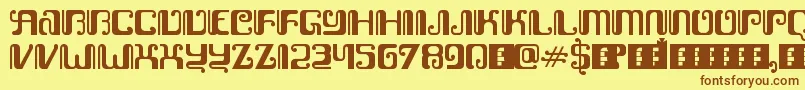 KemasyuranJawa Font – Brown Fonts on Yellow Background