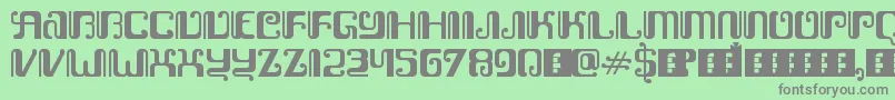 KemasyuranJawa Font – Gray Fonts on Green Background