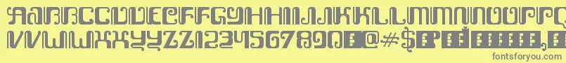 KemasyuranJawa Font – Gray Fonts on Yellow Background