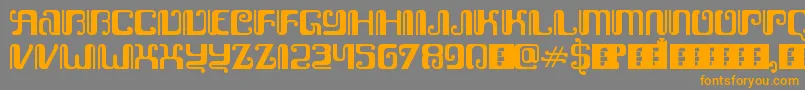 KemasyuranJawa Font – Orange Fonts on Gray Background