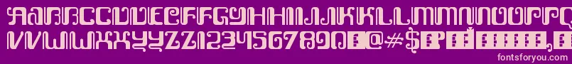 KemasyuranJawa Font – Pink Fonts on Purple Background