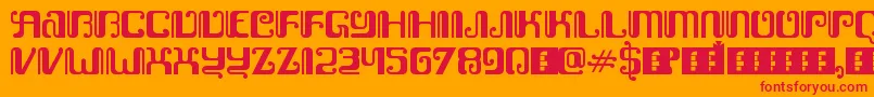 KemasyuranJawa Font – Red Fonts on Orange Background