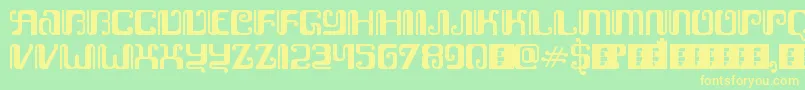 KemasyuranJawa Font – Yellow Fonts on Green Background